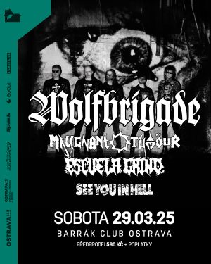 WOLFBRIGADE (SWE), MALIGNANT TUMOUR, ESCUELA GRIND (USA),  SEE YOU IN HELL